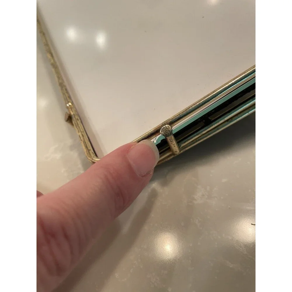 Brewster Home Fashions 5x7 Floating MCM Style Picture Frame in Gold